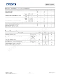 DMN2011UFDE-13 Datasheet Pagina 2