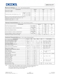DMN3016LFDF-13 Datasheet Pagina 2