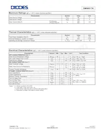 DMN601TK-7 Datasheet Page 2