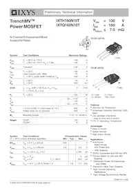 IXTQ160N10T Datenblatt Cover