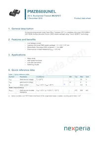 PMZB600UNELYL數據表 封面