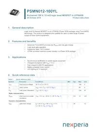 PSMN012-100YLX Datasheet Copertura