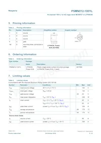 PSMN012-100YLX Datasheet Pagina 2