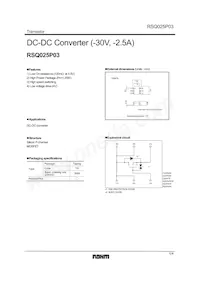 RSQ025P03TR Datasheet Cover