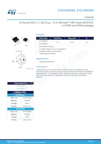 STB18N65M5 Datasheet Copertura