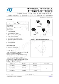 STF10N62K3 Datasheet Copertura