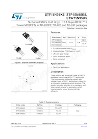 STF15N95K5 Datasheet Copertura