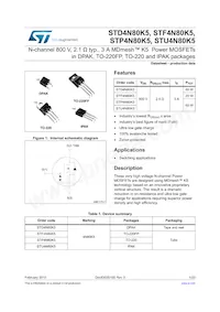 STF4N80K5 Datasheet Copertura