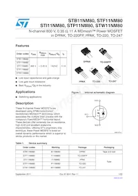 STI11NM80 Datasheet Copertura