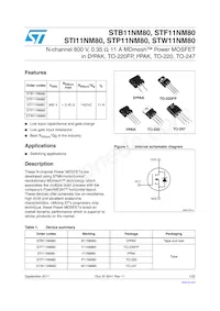 STI11NM80 Datenblatt Cover