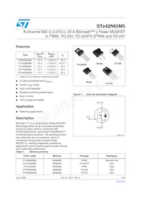 STI42N65M5 Datasheet Cover
