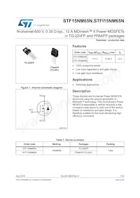 STP15NM65N數據表 封面