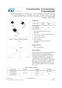 STP24N60DM2數據表 封面