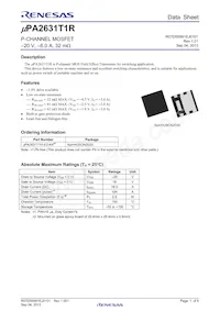 UPA2631T1R-E2-AX Datasheet Cover