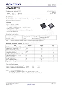 UPA2812T1L-E2-AT Datasheet Copertura