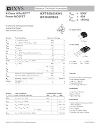 IXFT40N85XHV數據表 封面