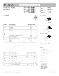 IXTA08N50D2 Datenblatt Cover