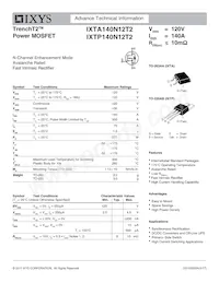 IXTA140N12T2數據表 封面