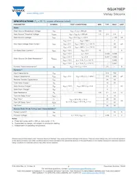 SQJ476EP-T1_GE3 Datasheet Pagina 2