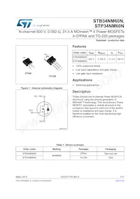 STB34NM60N Datenblatt Cover