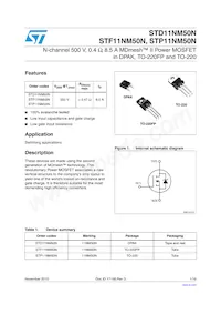 STD11NM50N數據表 封面