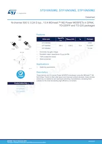 STD16N50M2 Datenblatt Cover