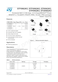 STP6N62K3 Datasheet Copertura