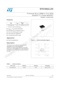 STS12N3LLH5 Datasheet Copertura