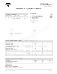 SUM60N02-3M9P-E3 Datasheet Cover