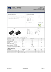 AO6415 Datasheet Cover