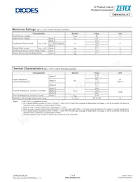 DMN4030LK3-13 Datasheet Pagina 2
