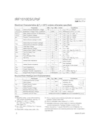 IRF1010ESTRLPBF Datasheet Pagina 2