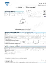 SI2301BDS-T1-GE3數據表 封面