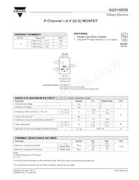 SI2315BDS-T1-GE3數據表 封面