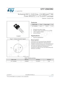 STF12N65M2數據表 封面