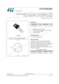 STF9HN65M2 Datasheet Copertura