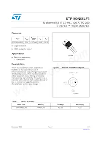 STP190N55LF3 Datasheet Copertura