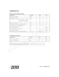 ZXMN2A14FTA Datasheet Pagina 2
