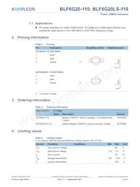 BLF6G20-110 Datasheet Pagina 2