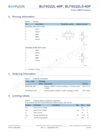 BLF6G22L-40P Datenblatt Seite 2