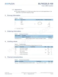 BLF6G22LS-100 Datasheet Pagina 2