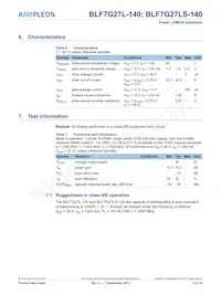 BLF7G27LS-140 Datasheet Pagina 3