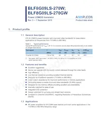 BLF8G09LS-270WU Datasheet Cover