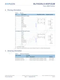 BLF8G09LS-400PGWJ Datasheet Pagina 2