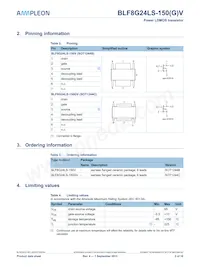 BLF8G24LS-150VJ Datasheet Page 2