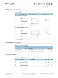 BLF8G27LS-100GVJ Datasheet Pagina 2