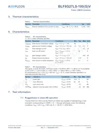 BLF8G27LS-100GVJ Datasheet Pagina 3