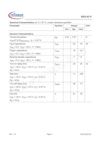 BSS83PH6327XTSA1 Datenblatt Seite 3