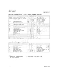 IRF5852TR數據表 頁面 2