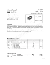 IRF7750 Datasheet Cover